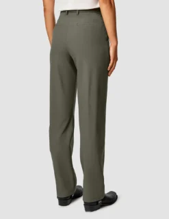 Essential Pants Straight Dark Olive