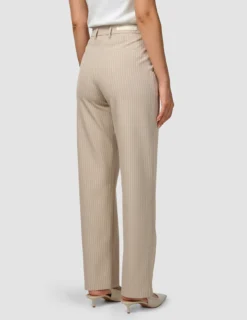 Essential Pants Straight Island Sand Pinstripe