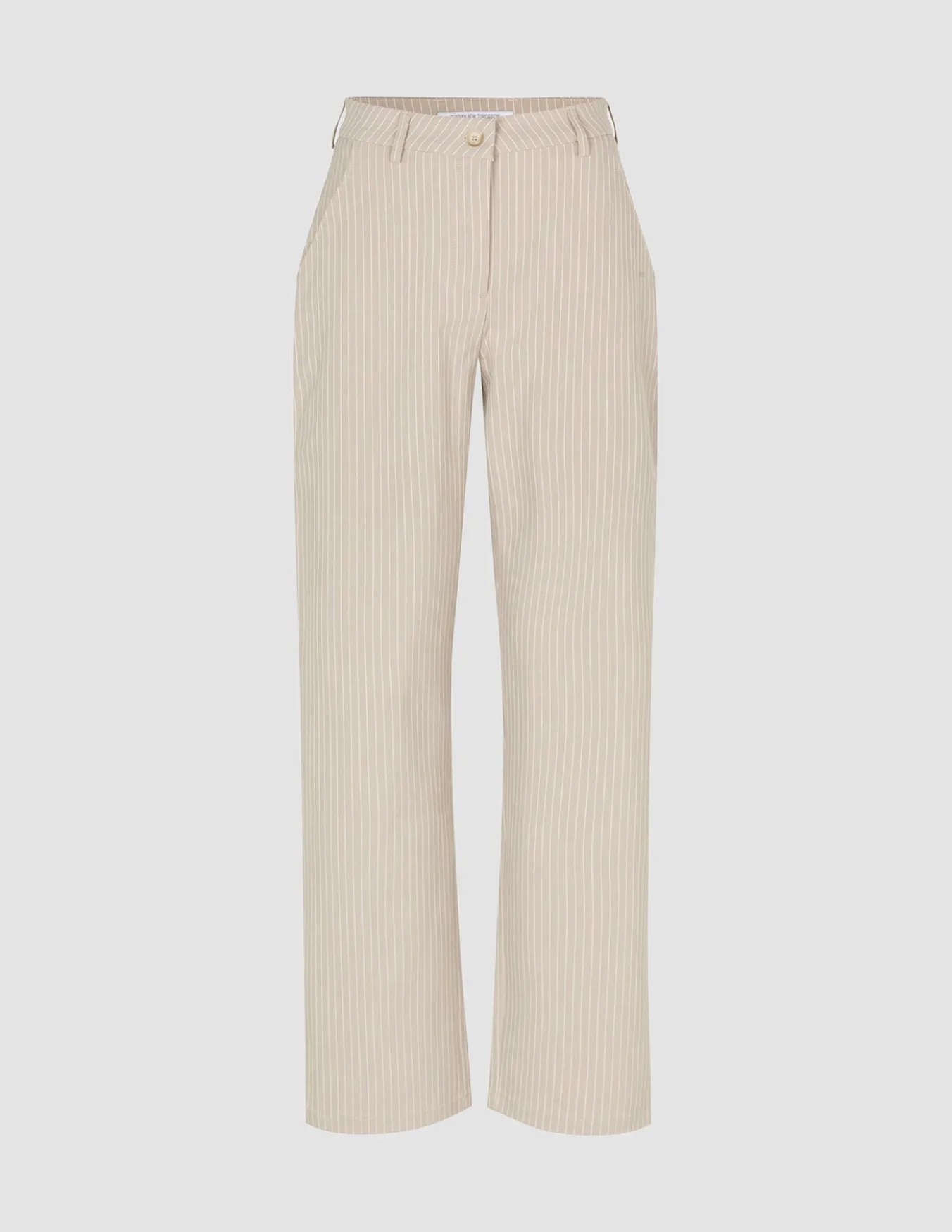Essential Pants Straight Island Sand Pinstripe