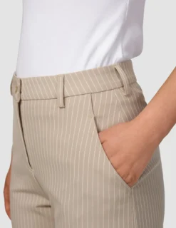 Essential Pants Straight Island Sand Pinstripe