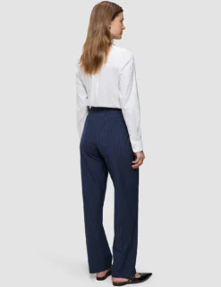 Essential Pants Straight Navy Pinstripe