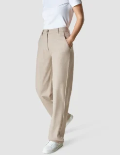 Essential Pants Straight Toffee Check