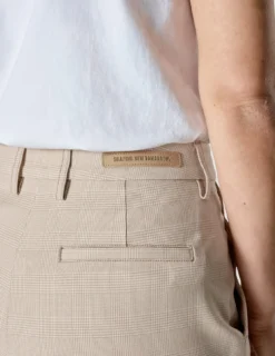 Essential Pants Straight Toffee Check
