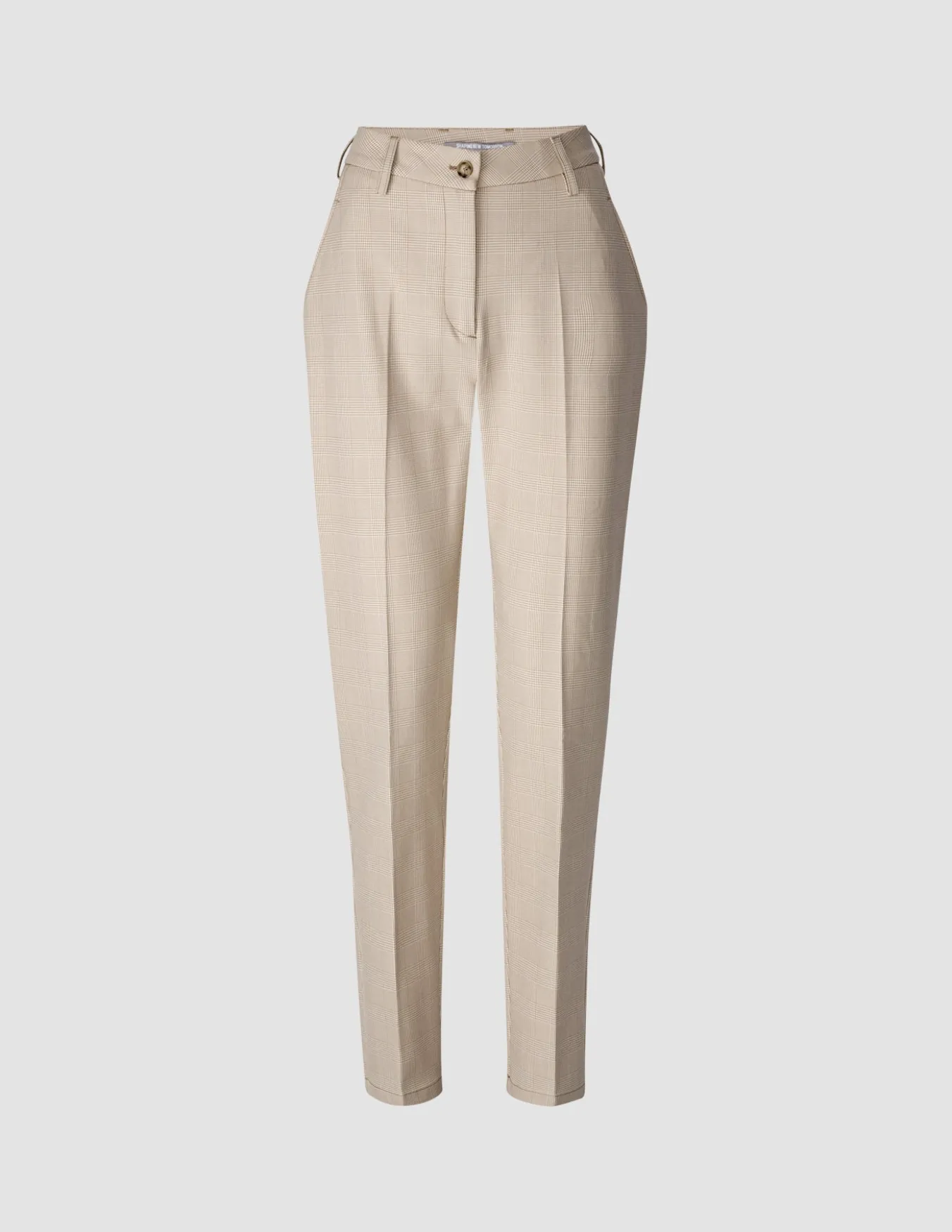 Essential Pants Tapered Toffee Check