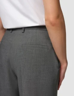 Essential Pants Wide Dark Grey Melange