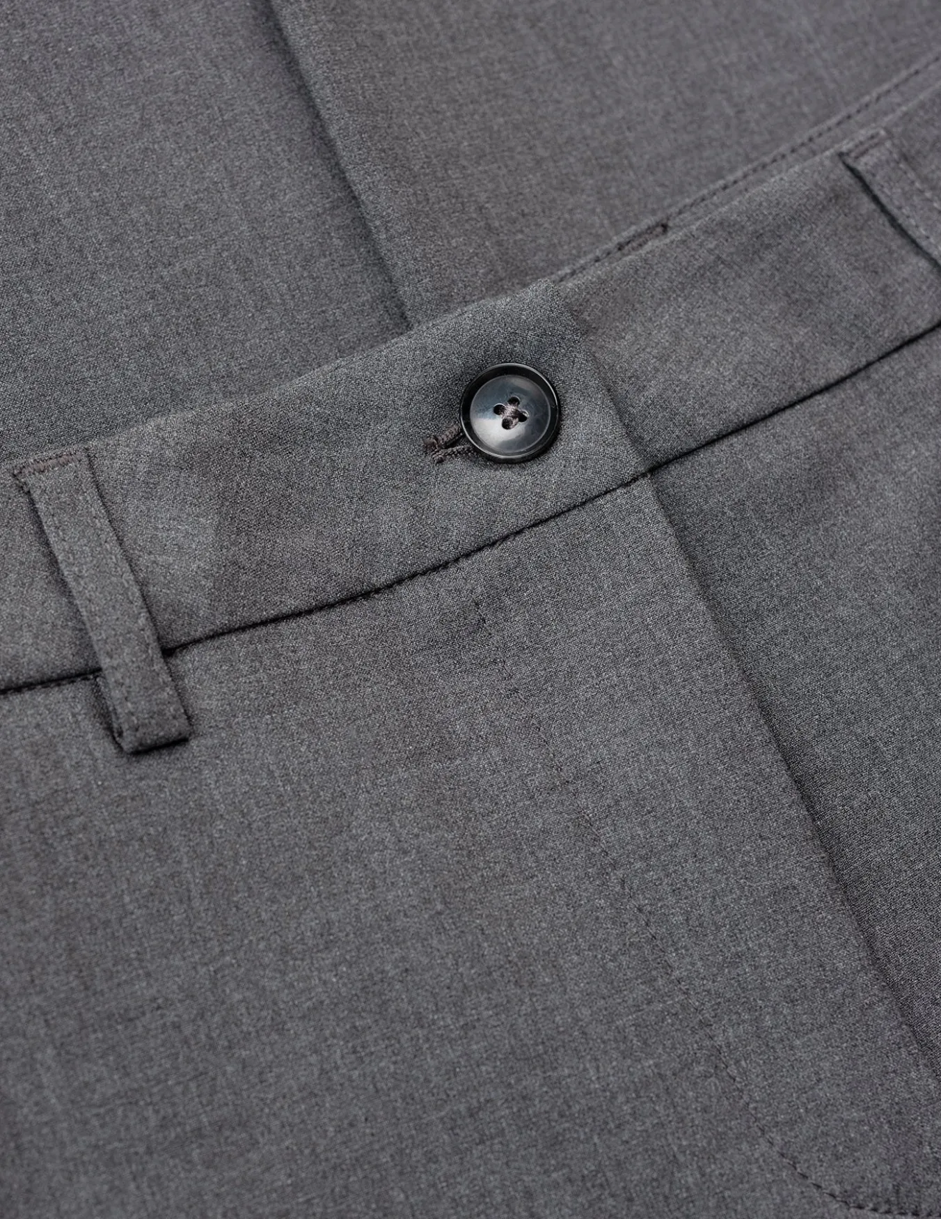 Essential Pants Wide Dark Grey Melange