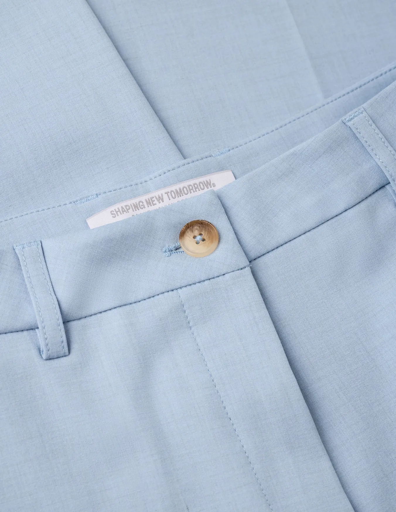 Essential Pants Wide Sky Blue Melange