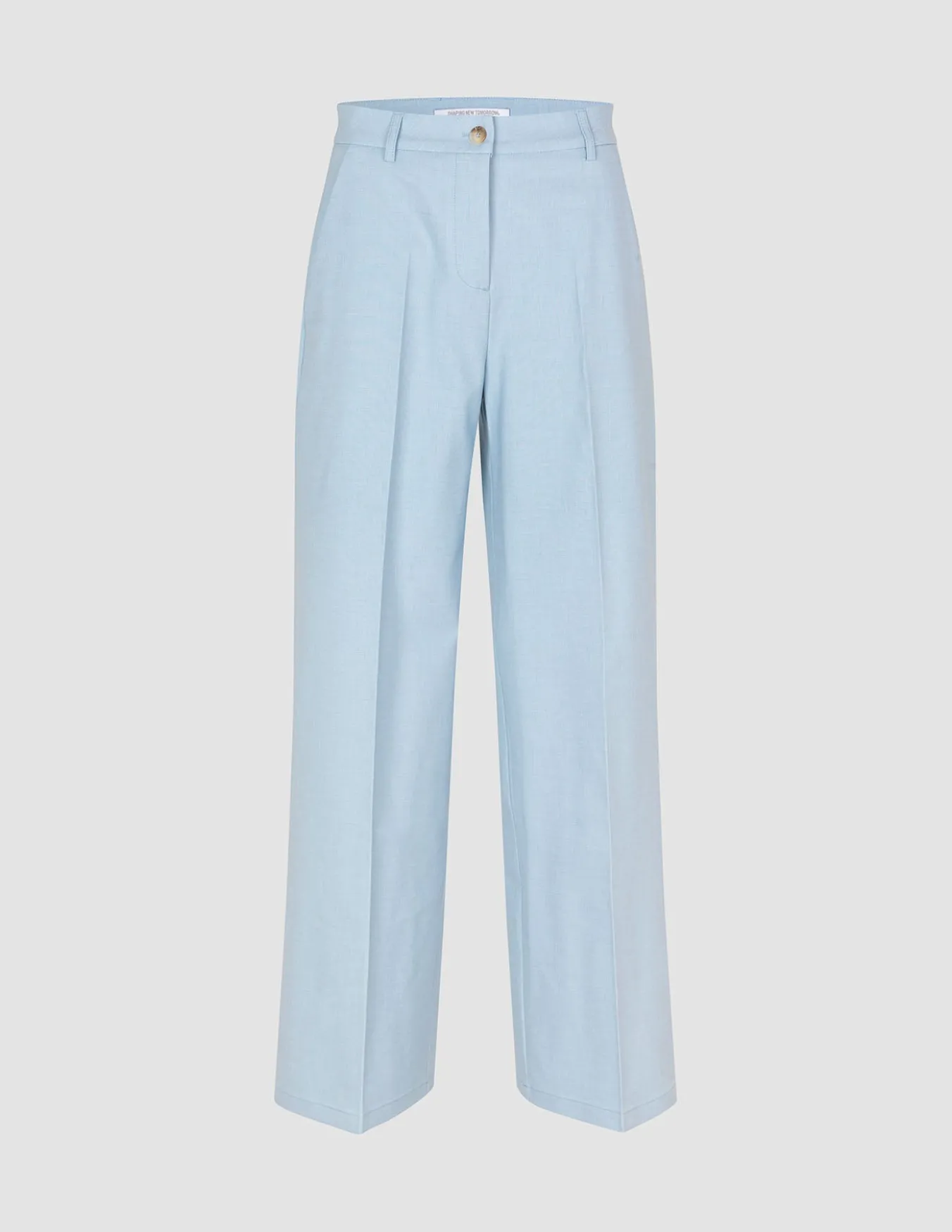 Essential Pants Wide Sky Blue Melange