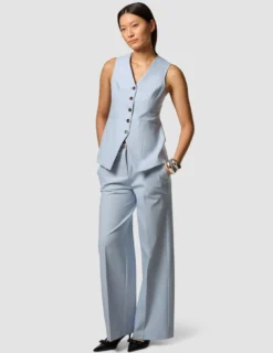 Essential Set Long Vest & Wide Pants