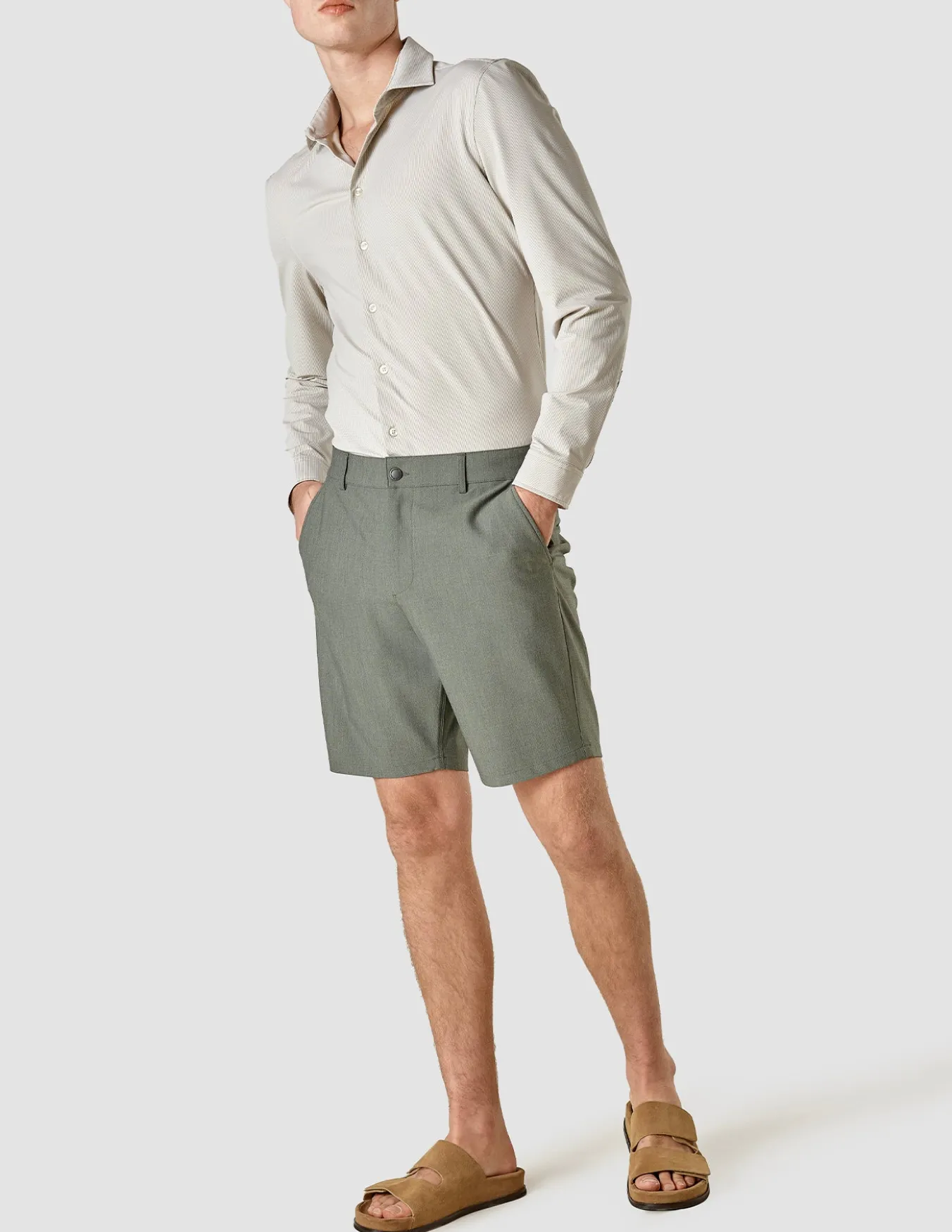 Essential Shorts Green Melange