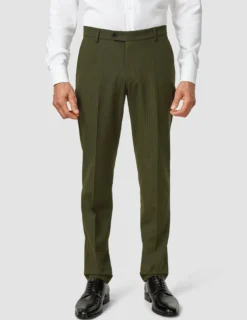 Essential Suit Moss Green Pinstripe