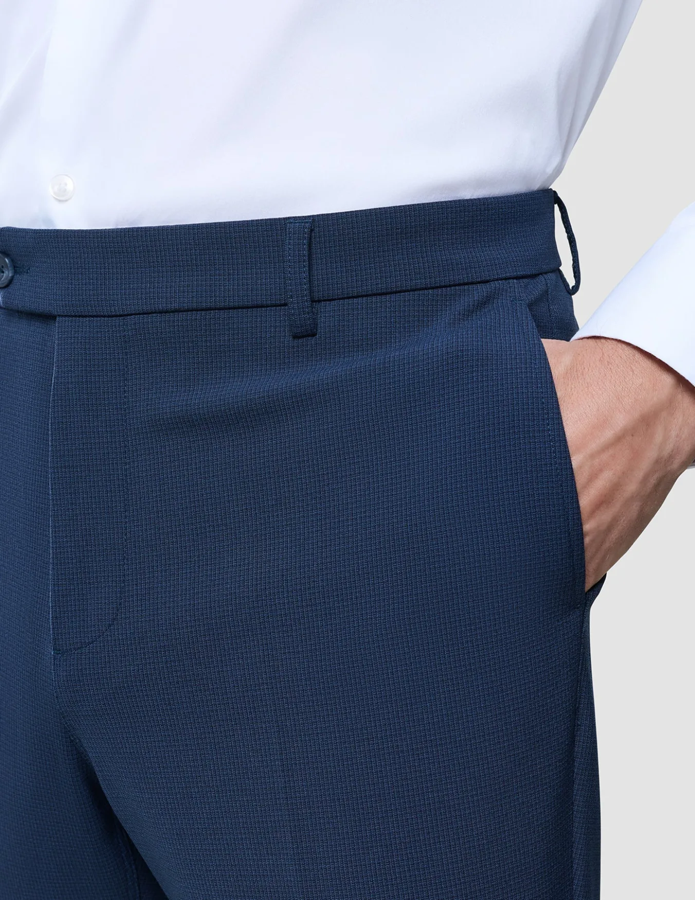 Essential Suit Navy Checks
