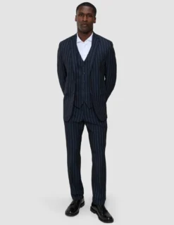 Essential Suit Pants Regular Navy Stripes