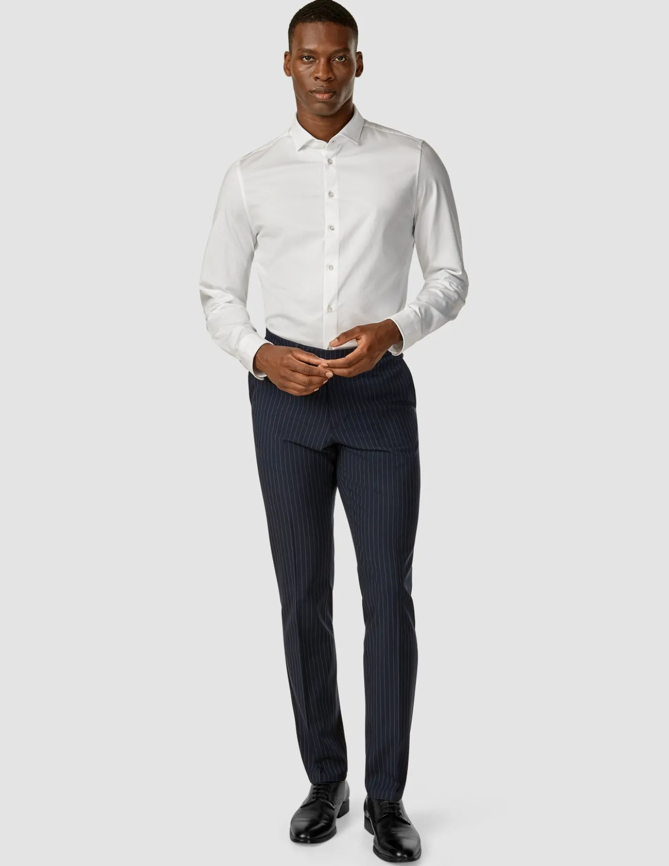 Essential Suit Pants Regular Navy Pinstripe