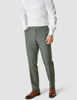 Essential Suit Pants Regular Green Melange