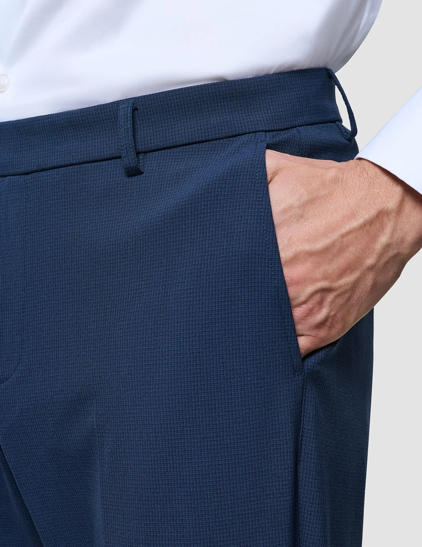Essential Suit Pants Regular Navy Checks