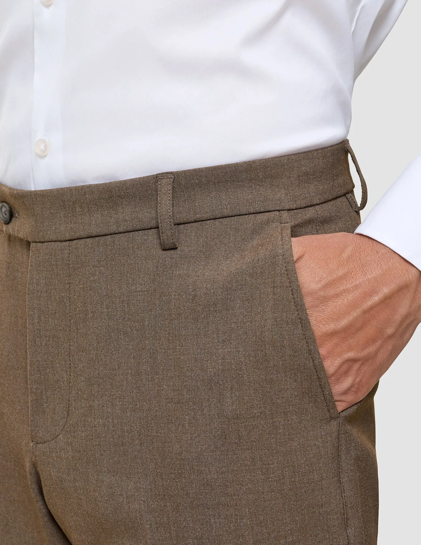 Essential Suit Pants Regular Saddle Brown Melange