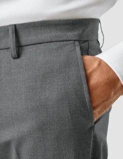 Essential Suit Pants Regular Dark Grey Melange