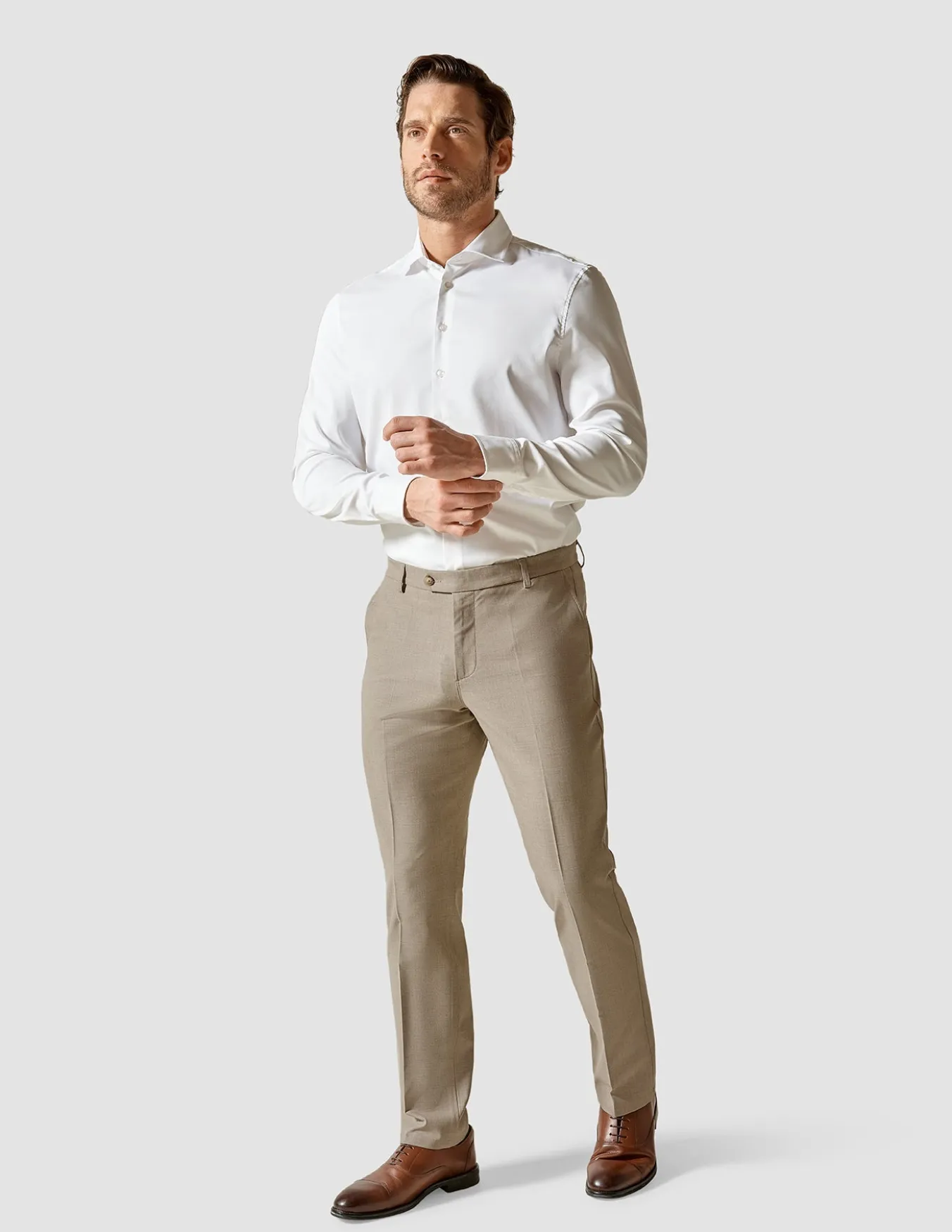 Essential Suit Pants Regular Beige Melange