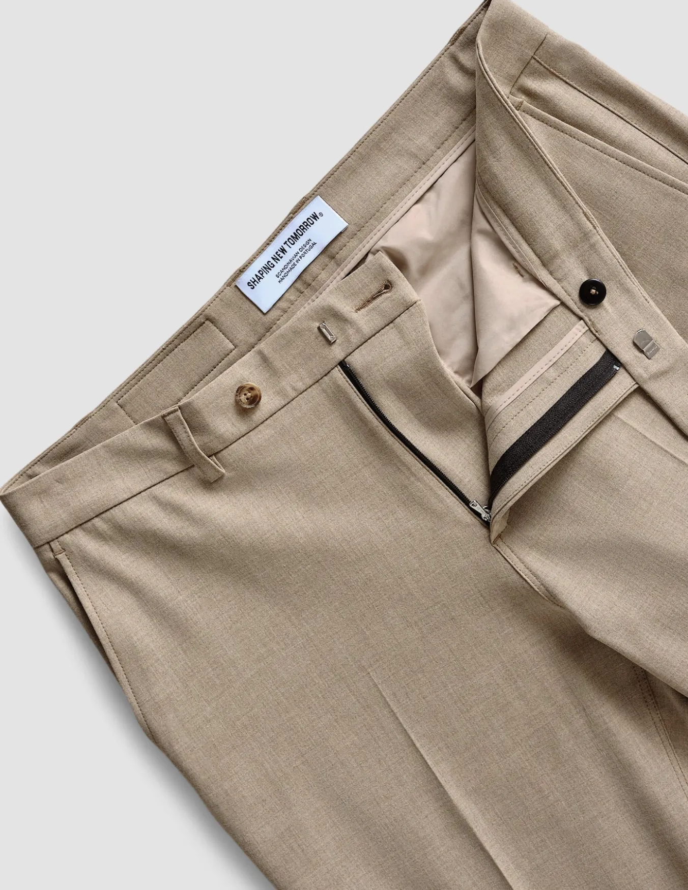 Essential Suit Pants Regular Beige Melange