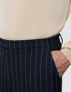 Essential Suit Pants Relaxed Fit Navy Stripes