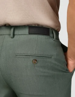Essential Suit Pants Relaxed Fit Green Melange