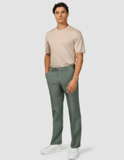 Essential Suit Pants Relaxed Fit Green Melange