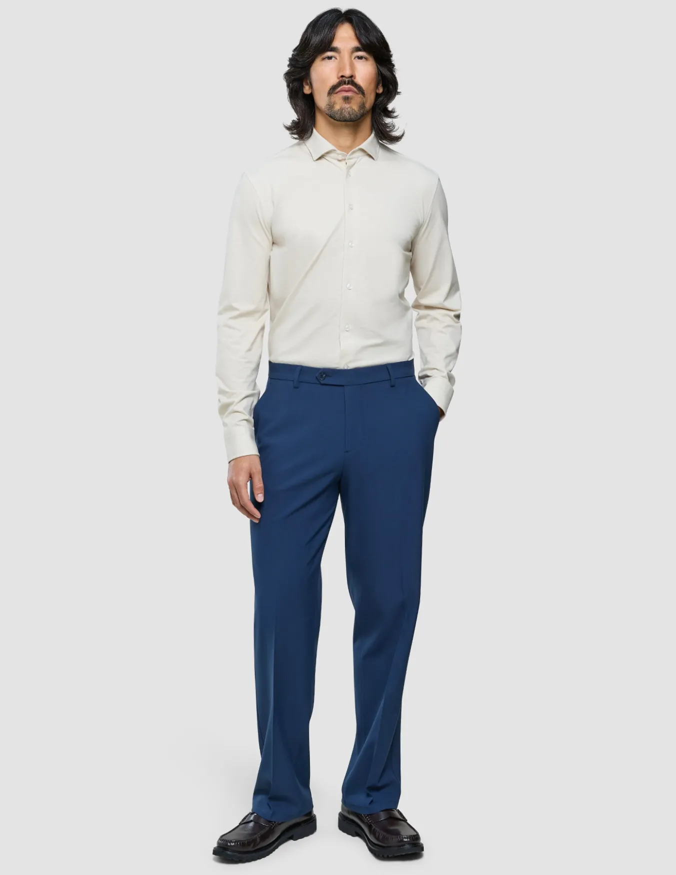 Essential Suit Pants Relaxed Fit Marine Blue