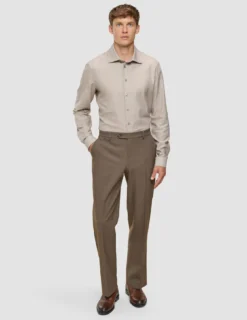Essential Suit Pants Relaxed Fit Saddle Brown Melange