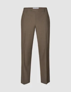 Essential Suit Pants Relaxed Fit Saddle Brown Melange