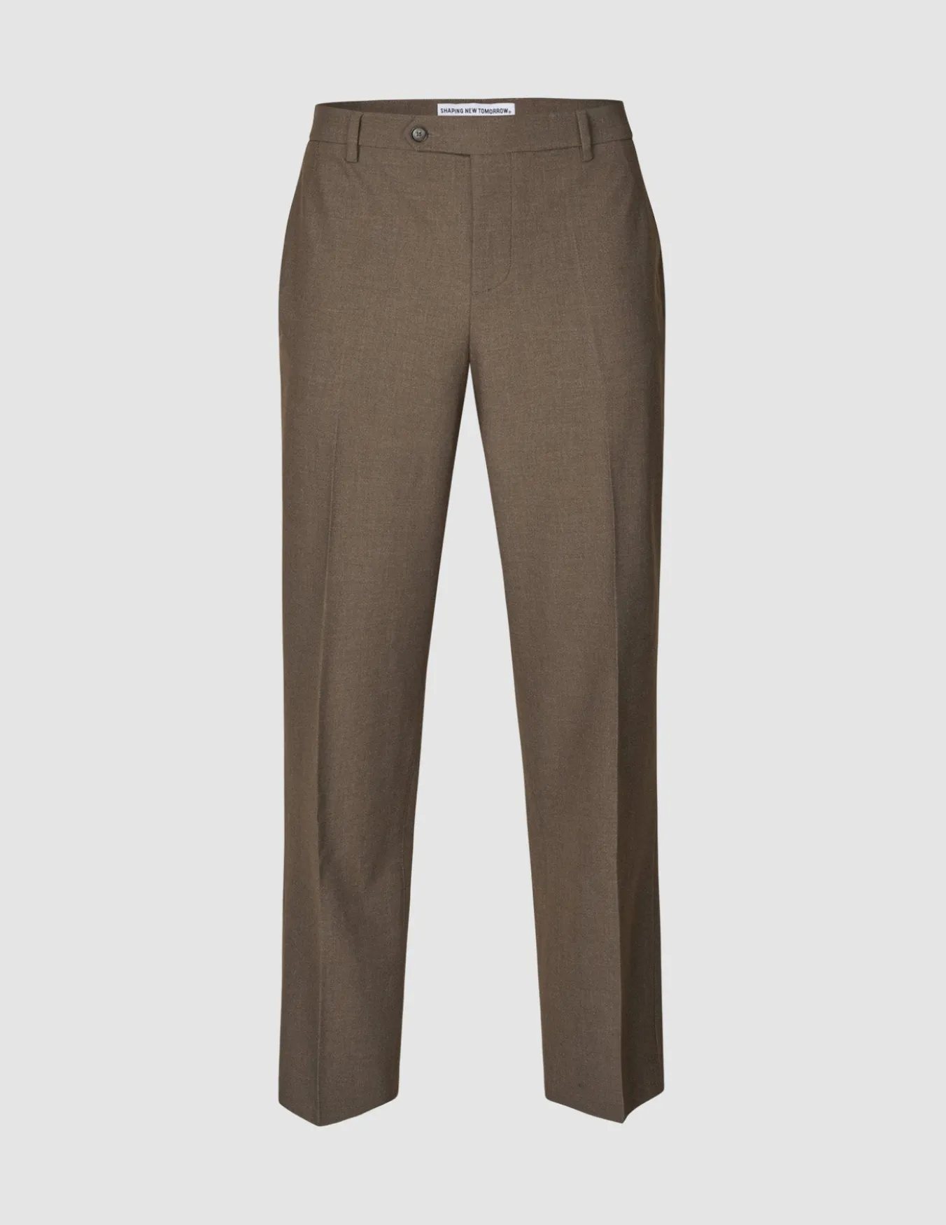 Essential Suit Pants Relaxed Fit Saddle Brown Melange