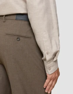 Essential Suit Pants Relaxed Fit Saddle Brown Melange