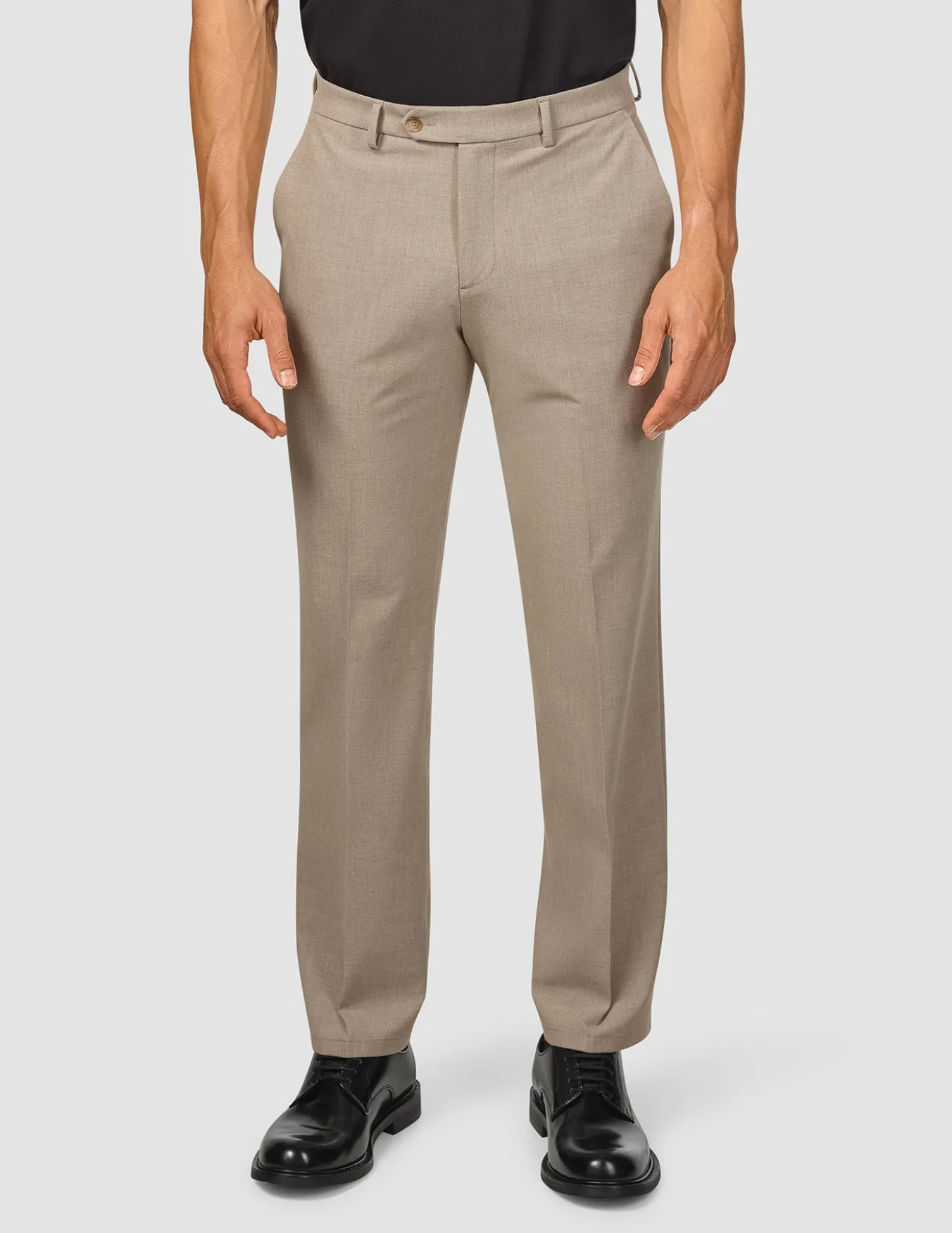 Essential Suit Pants Relaxed Fit Beige Melange