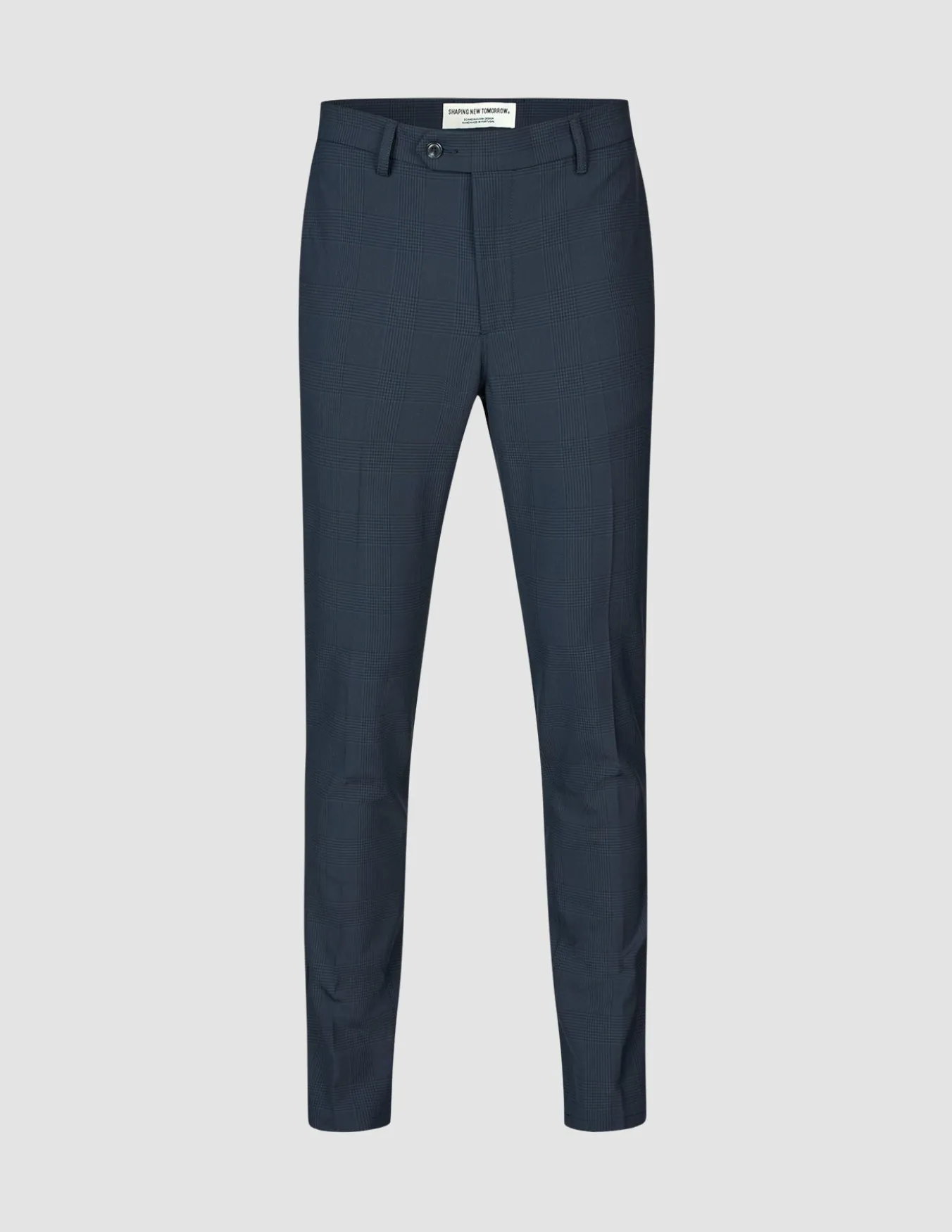 Essential Suit Pants Slim Dark Blue Check