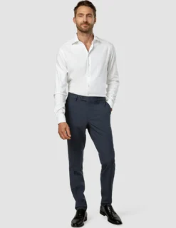 Essential Suit Pants Slim Dark Blue Check