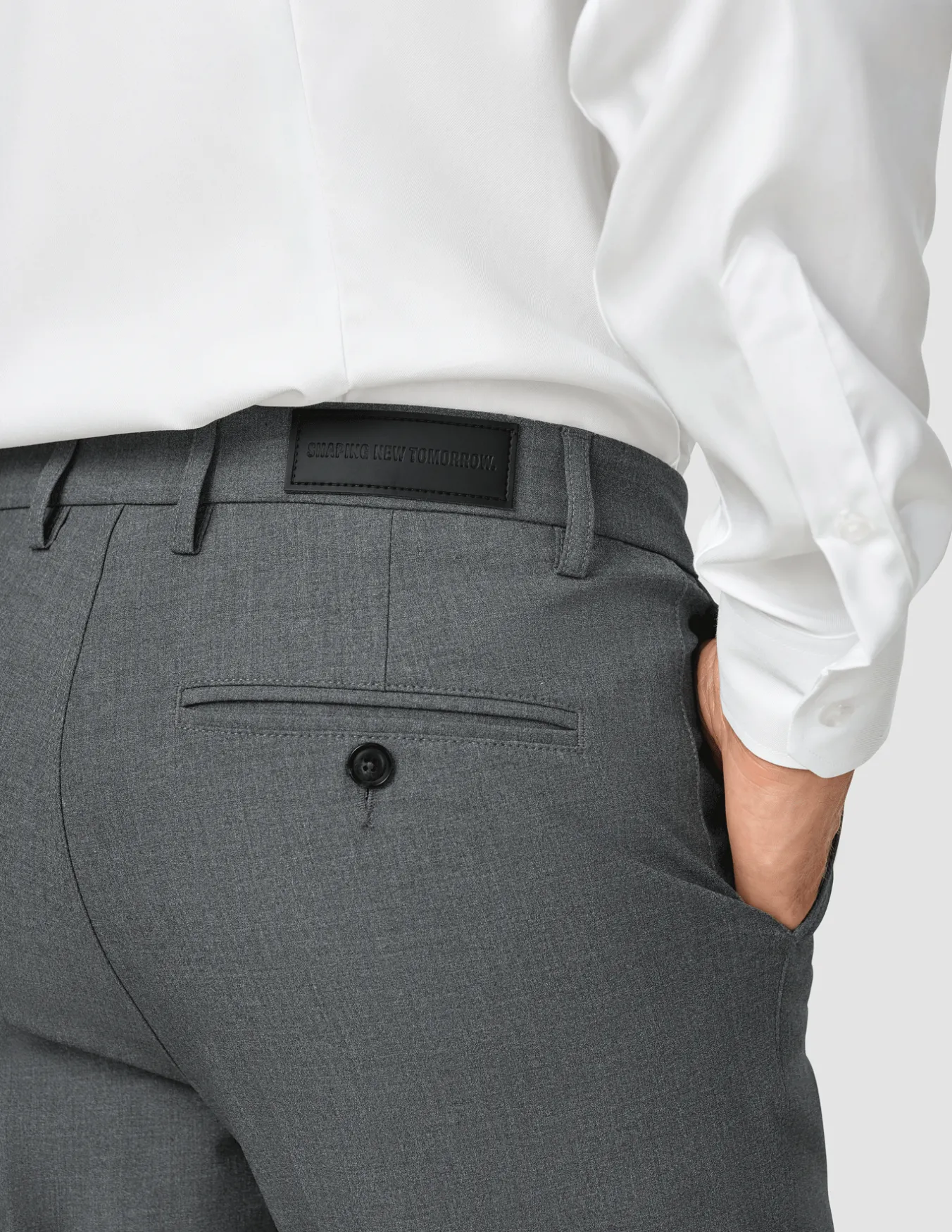 Essential Suit Pants Slim Dark Grey Melange