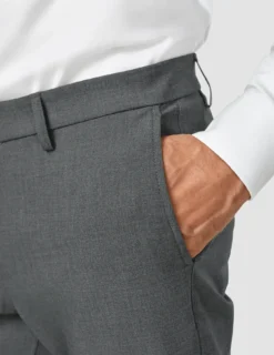 Essential Suit Pants Slim Dark Grey Melange