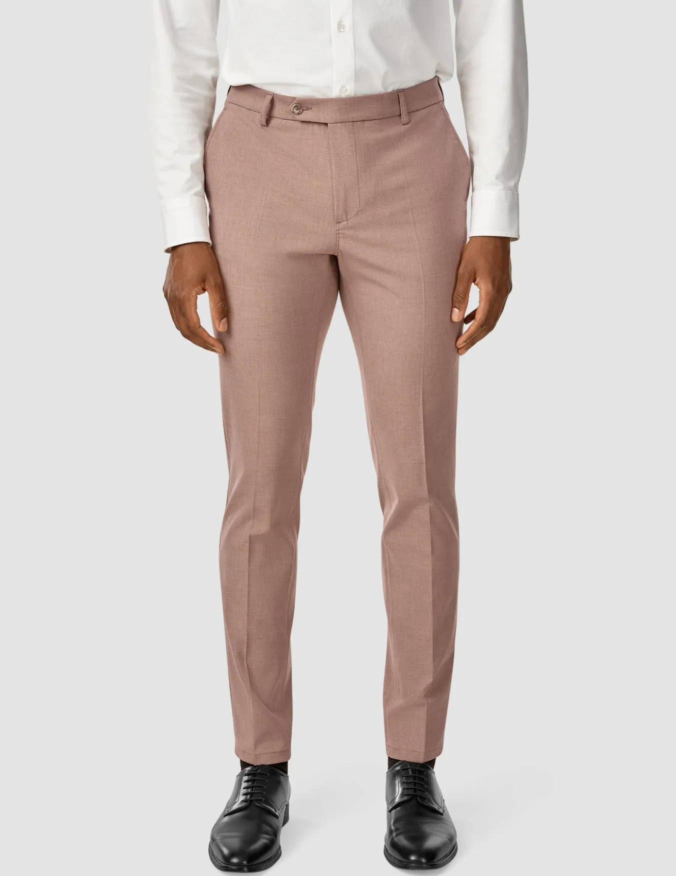 Essential Suit Pants Slim Dusty Lilac Melange