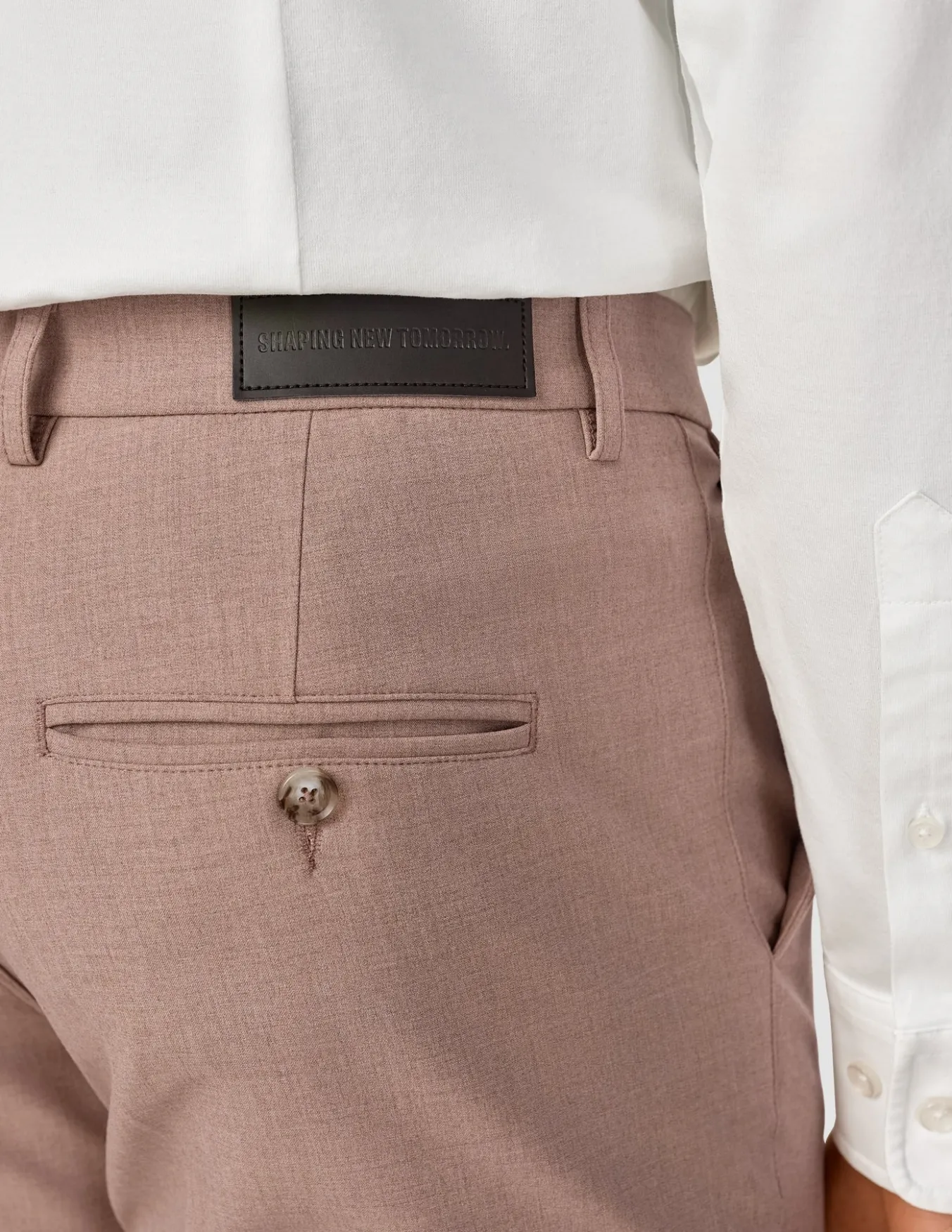 Essential Suit Pants Slim Dusty Lilac Melange