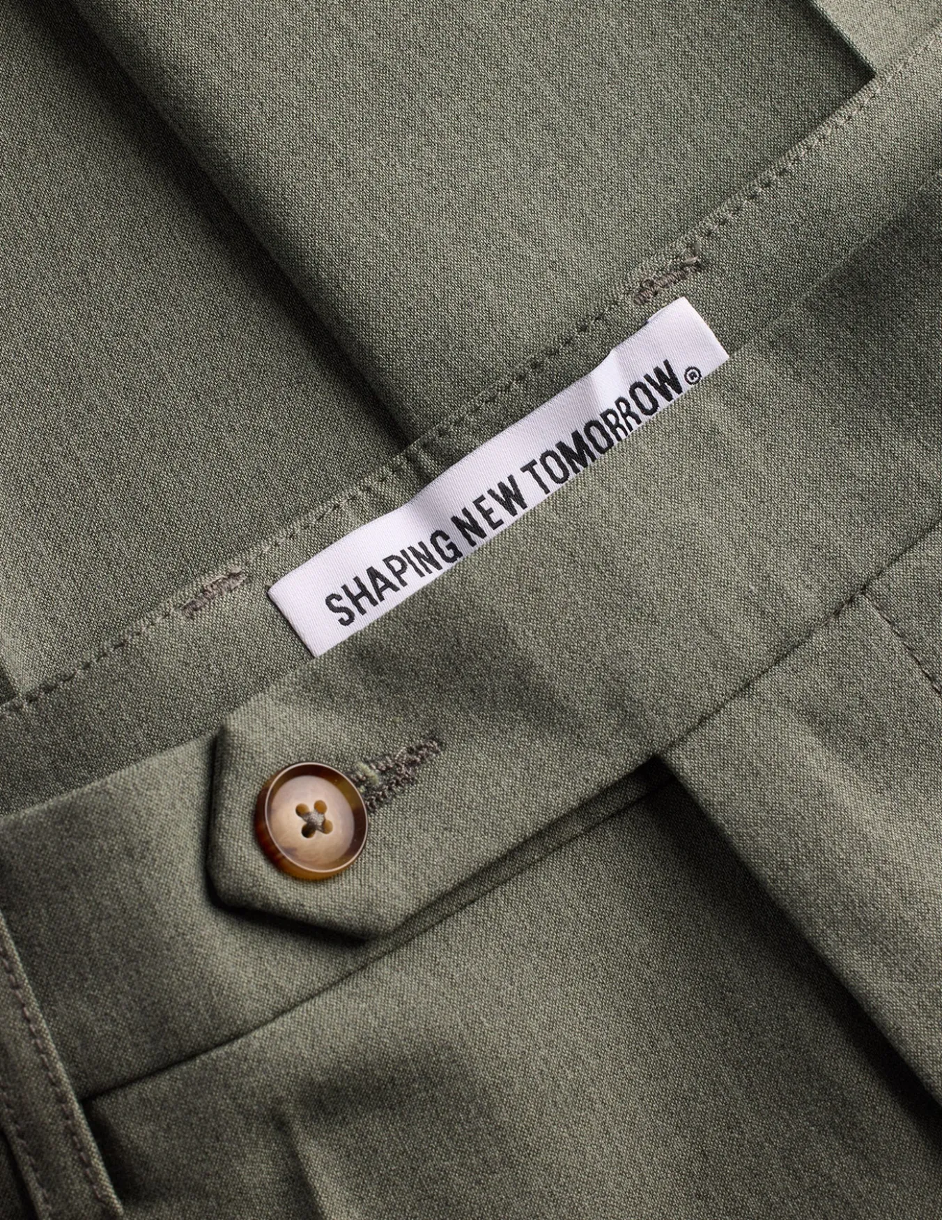 Essential Suit Pants Slim Green Melange