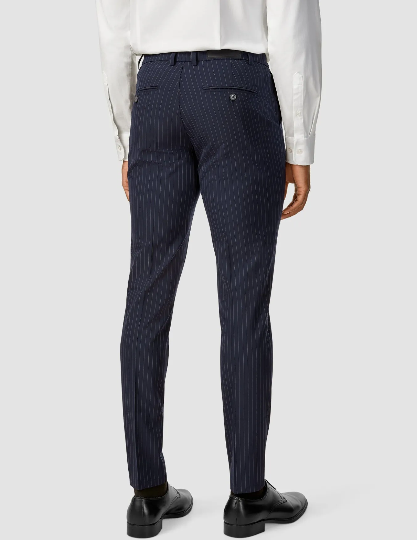 Essential Suit Pants Slim Navy Pinstripe