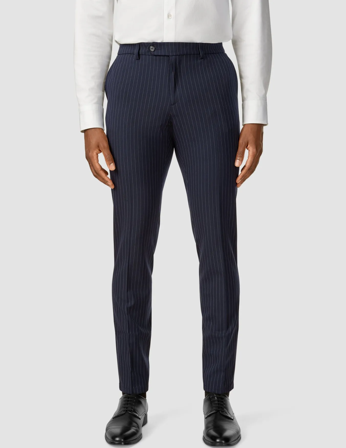 Essential Suit Pants Slim Navy Pinstripe