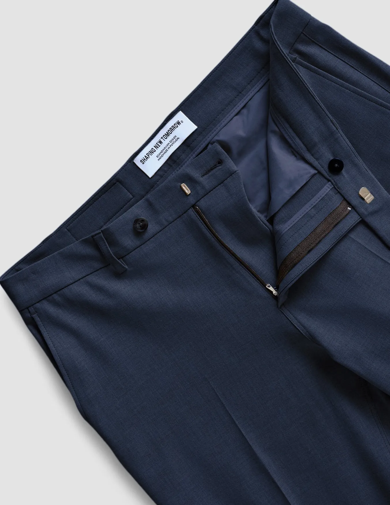 Essential Suit Pants Slim Navy Melange