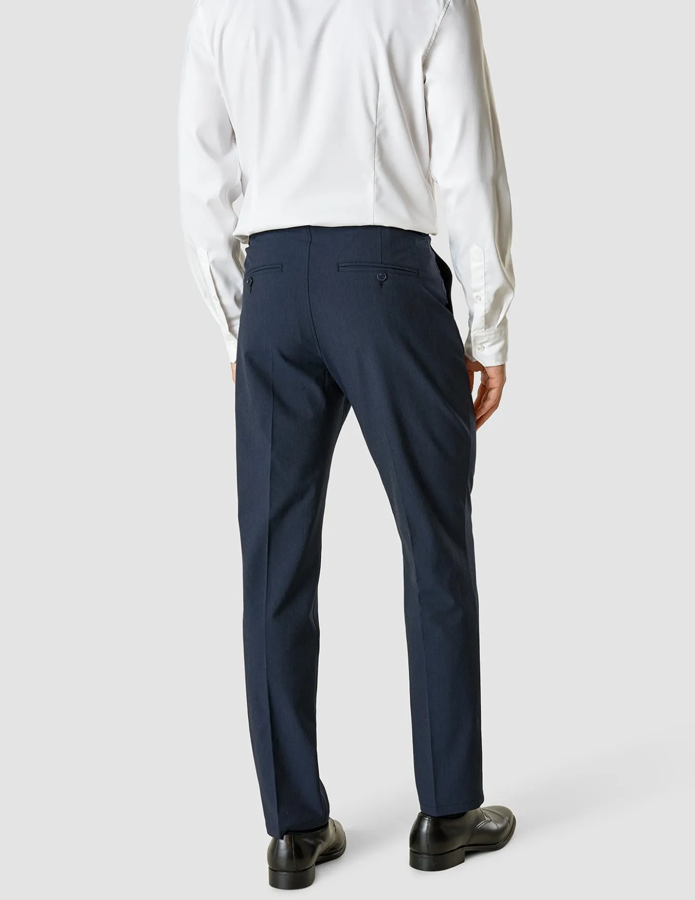 Essential Suit Pants Slim Navy Melange