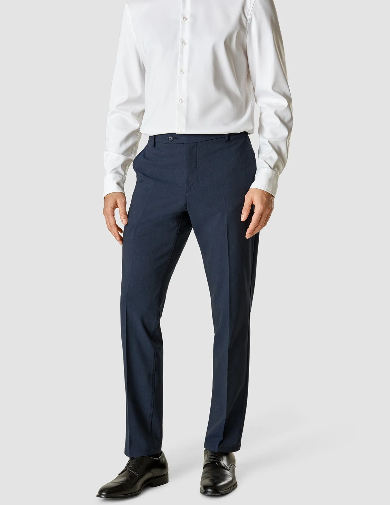 Essential Suit Pants Slim Navy Melange