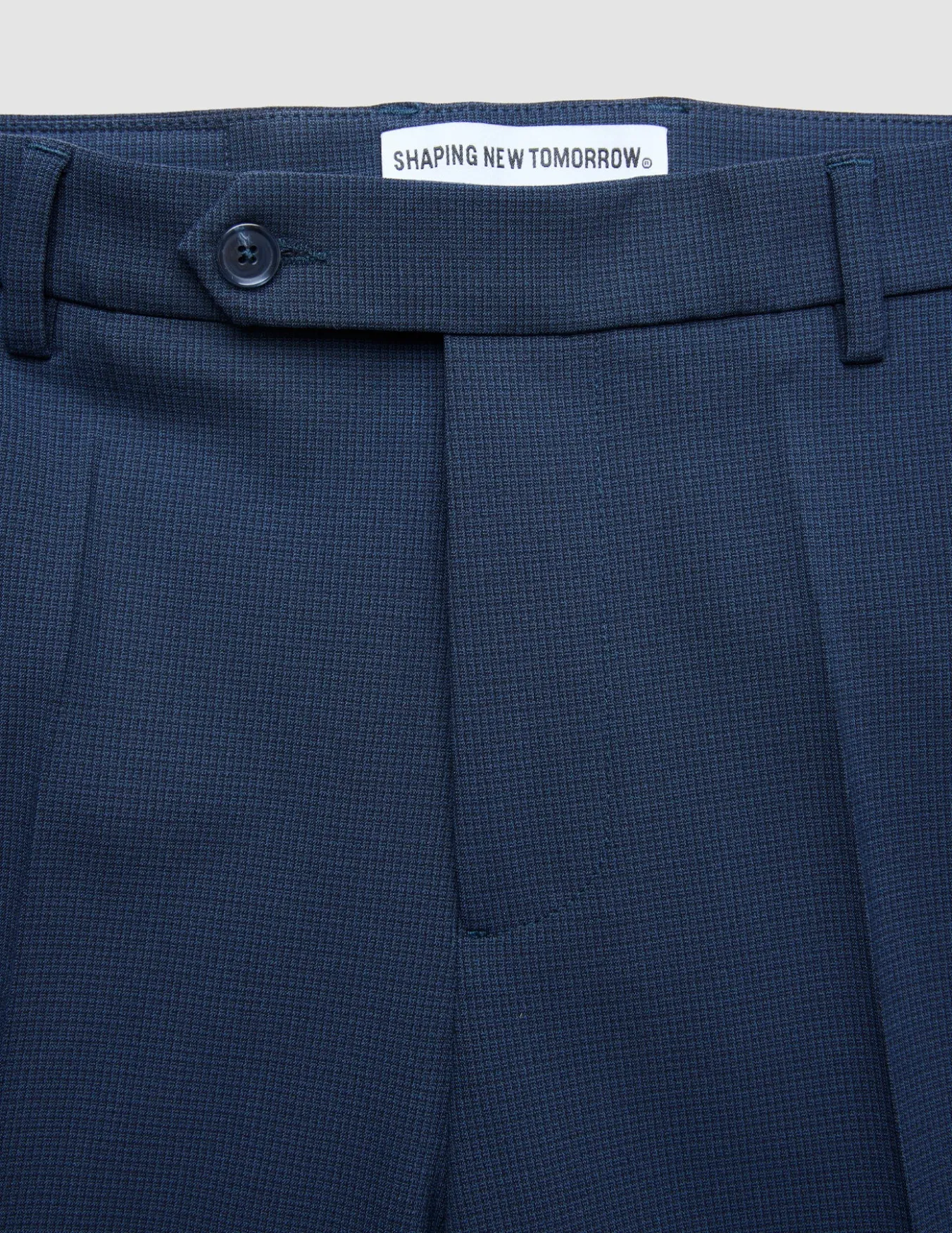Essential Suit Pants Slim Navy Checks