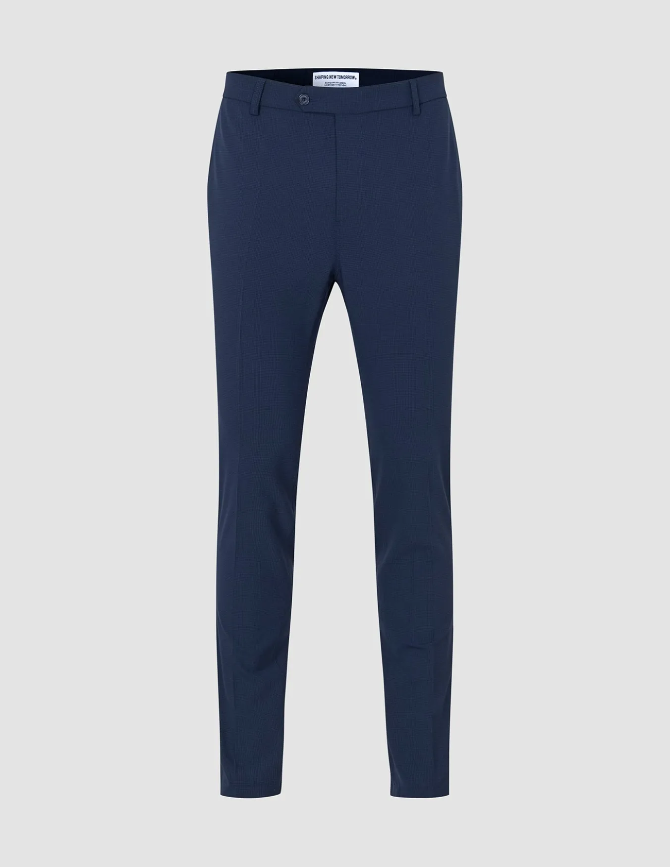 Essential Suit Pants Slim Navy Checks