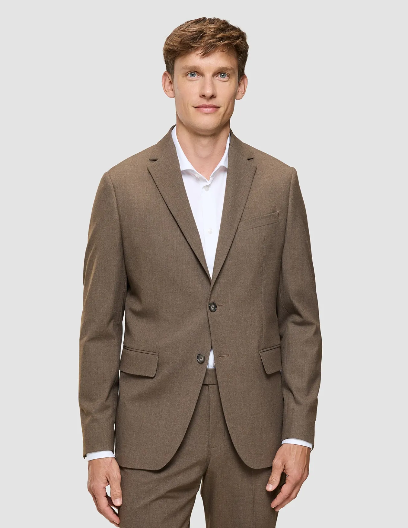 Essential Suit Saddle Brown Melange