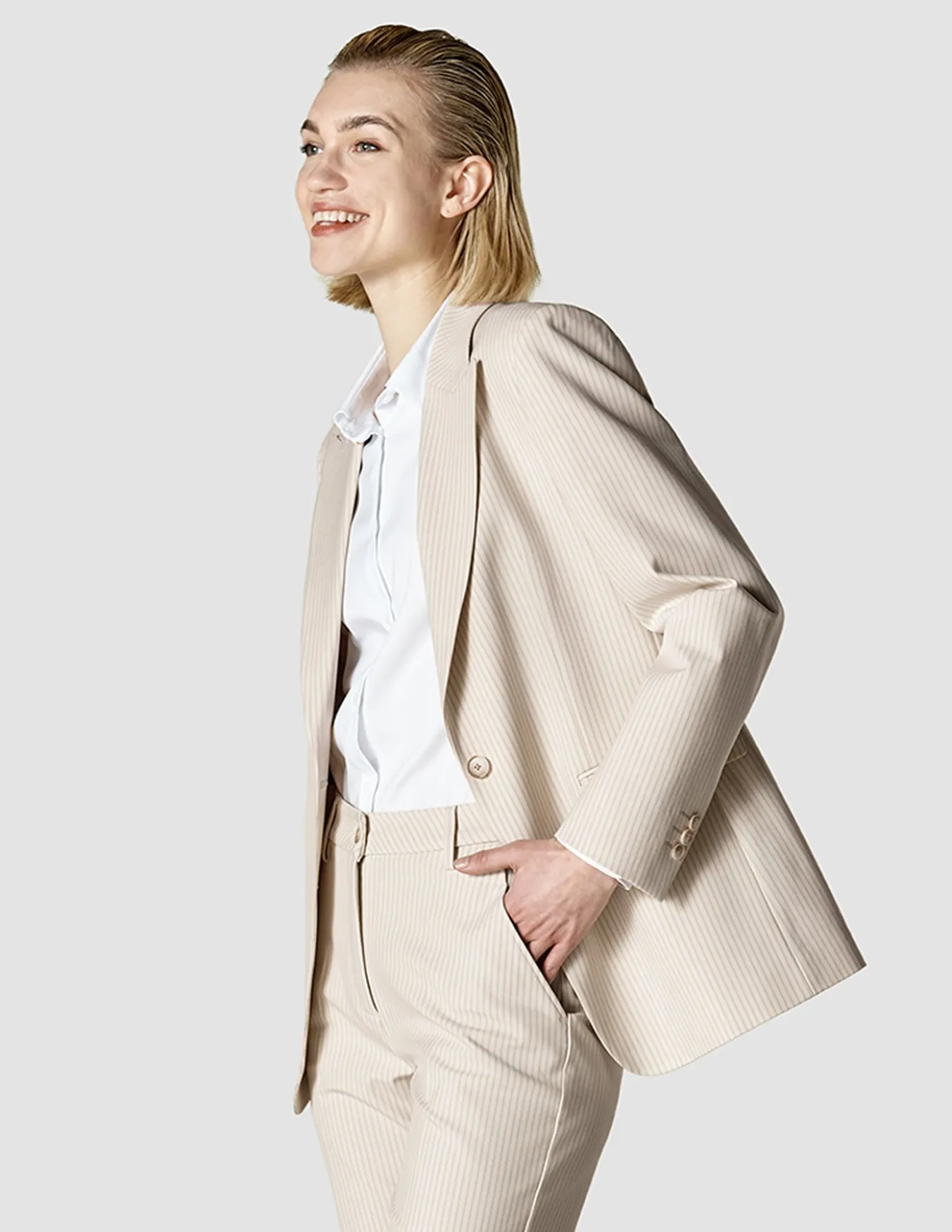 Essential Suit Tapered Cream Latte