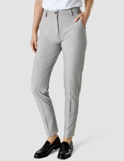 Essential Suit Tapered Light Grey Pinstriped